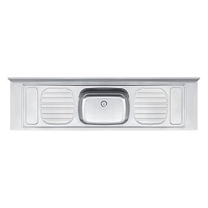 Pia De Apoio Tramontina Filo 56 Plus Em Aço Inox 200X55 Cm