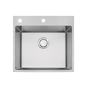 Cuba De Sobrepor Tramontina Design Collection Quadrum Flush Em Aço Inox Com Acabamento Acetinado 50X40 Cm