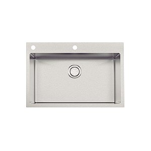 Cuba De Sobrepor Tramontina Design Collection Quadrum Flush 1C 70 Em Aço Inox Com Acabamento Acetinado