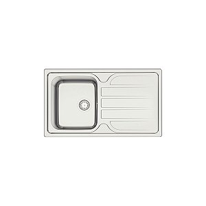 Cuba De Sobrepor Tramontina Marea Deep Em Aço Inox Com Acabamento Escovado 86 X 50 Cm Com Escorredor E Válvula