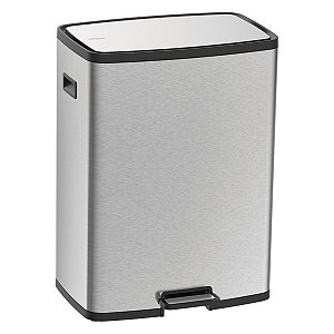 Lixeira Tramontina Octos Em Aço Inox Com Balde Removível E Pedal 45 L