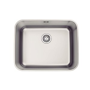 Cuba De Embutir Tramontina Dora 50 Bl R6 Em Aço Inox Escovado Com Válvula E Escape 50X40 Cm