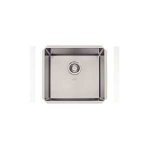 Cuba De Embutir Tramontina Design Collection Quadrum Undermount Em Aço Inox Com Acabamento Acetinado 45 U 45X40 Cm