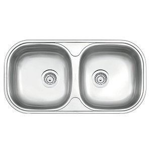 Cuba De Embutir/Sobrepor Tramontina Isis 2C 34 Bs Em Aço Inox Escovado 78X40 Cm