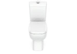 Bacia Com Caixa Com Botão Elevado, Assento Pp E Complementos De Instalação Debba Comfort - C329723023