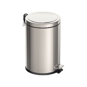 Lixeira Com Pedal Tramontina Brasil Em Aço Inox Com Acabamento Polido E Balde Interno 20 L