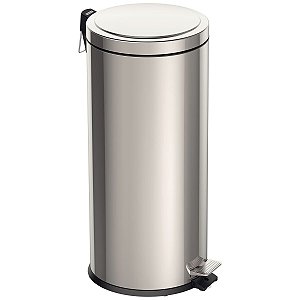 Lixeira Com Pedal Tramontina Brasil Em Aço Inox Com Acabamento Polido E Balde Interno 30 L