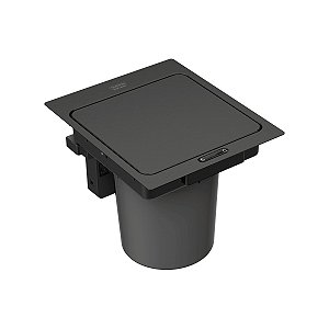 Lixeira De Embutir Com Sensor Tramontina Design Collection Next Black Matte Em Aço Inox Com Balde Plástico 5 L