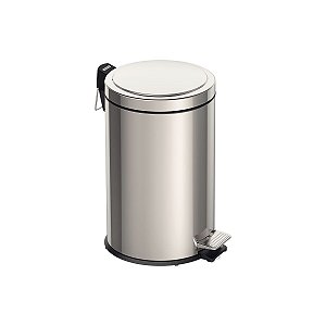 Lixeira Com Pedal Tramontina Brasil Em Aço Inox Com Acabamento Polido E Balde Interno 12 L