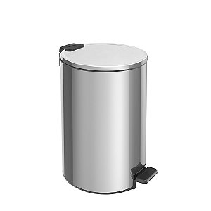 Lixeira Com Pedal Tramontina Loop Em Aço Inox Com Acabamento Polido E Balde Interno 20 L