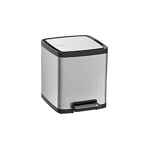 Lixeira Tramontina Octos Em Aço Inox Com Balde Removível E Pedal 10 L
