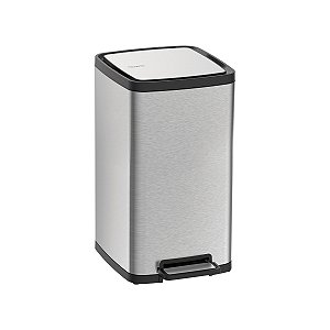 Lixeira Tramontina Octos Em Aço Inox Com Balde Removível E Pedal 15 L