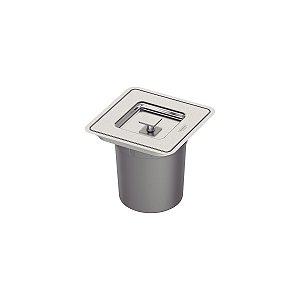 Lixeira De Embutir Tramontina Clean Square Em Aço Inox Com Balde Plástico 5 L
