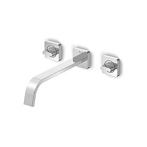 Misturador Para Lavatorio De Parede Com Valvula De Escoamento Virtus (Base De Embutir Acompanha O Produto) - A5A459DC0C