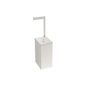 Lixeira Tramontina Luz Slim Em Aço Inox 5,5 L Com Suporte Para Papel Higiênico