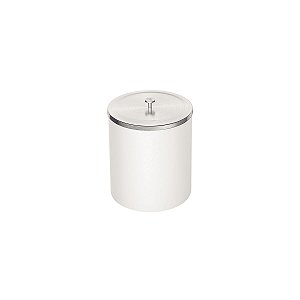 Lixeira Tramontina Útil Com Tampa Em Aço Inox Com Acabamento Acetinado E Corpo Em Polipropileno Branco 5 L