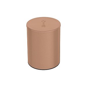 Lixeira Tramontina Útil Em Aço Inox Acetinado Com Revestimento Especial A Base De Verniz Rose Matte 5 L