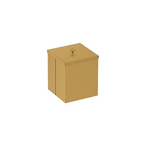 Lixeira Tramontina Luz Em Inox Com Acabamento Acetinado E Revestimento Fosco Gold Matte A Base De Verniz Com 4,5 L