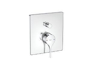 Acabamento Para Monocomando De Banheira E Chuveiro Para Roca Box Insignia Com Desviador (Base De Embutir Acompanha O Produto) - A5A0B3AC0C