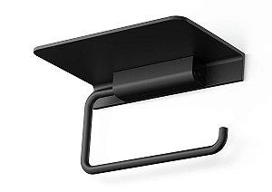 Papeleira Com Suporte Hotels Round Matte Black - A817581C40