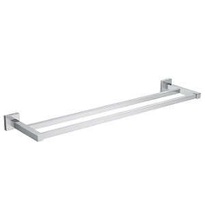 Porta Toalha Barra Dupla Quadratta-Cr - 2042.C83