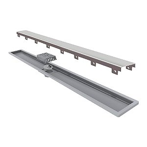 Elleve - Ralo Linear Royal - Tampa Inox 90Cm - 117