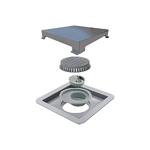Elleve - Square Tampa Inox 15X15Cm - 210