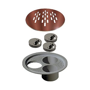Elleve - Grelha P/ Caixa Sifonada Redonda 150Mm Rose Gold - 5570