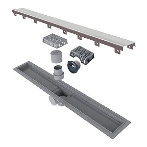 Elleve - Ralo Linear Smart Tampa Inox Sifonado 70Cm - 918