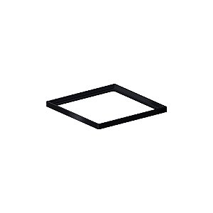 Elleve - Porta Grelha Quadrado 150Mm Black Matte - 4188