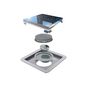 Elleve - Square Tampa Inox Polida 15X15Cm - 4242