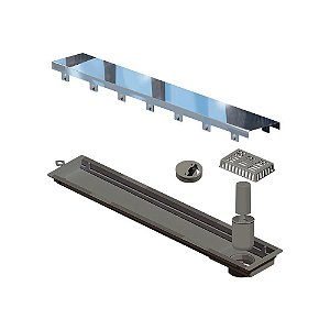 Elleve - Ralo Linear Versatile Tampa Inox Polida 50Cm - 4256
