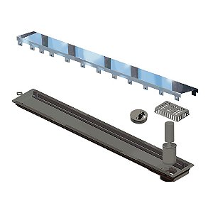 Elleve - Ralo Linear Versatile Tampa Inox Polida 75Cm - 4262