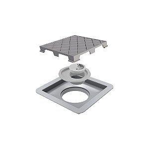 Novii - Ralo Quadrado Oculto 15X15Cm - 4665