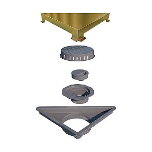 Elleve - Ralo Linear - Vertex Tampa Inox Gold - 5210