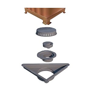 Elleve - Ralo Linear - Vertex Tampa Inox Red Gold - 5211