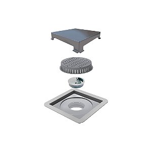 Elleve - Square Tampa Inox 10X10 Cm - 7342