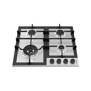 Cooktop Zurique Aço Inox 60 Cm Gás - 4 Queimadores - 20.07.41206