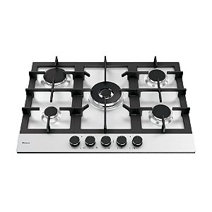 Cooktop Zurique Aço Inox 70 Cm Gás - 5 Queimadores - 20.07.41207