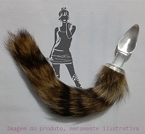 Plug Anal Transparente (Cauda Malhada)