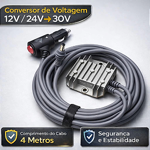 Cabo conversor veicular Dc para Starlink Mini 12v/24v para 30v de 4 metros