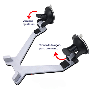 Suporte Starlink mini ventosa dupla
