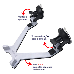 Suporte Starlink mini  ventosa dupla