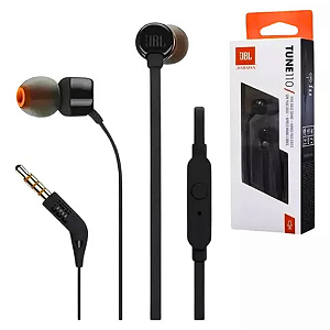 Fone de Ouvido Intra Auricular JBL T110 Preto