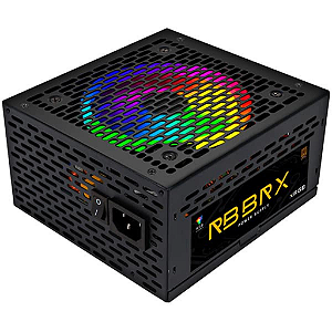 Fonte atx brx 650W automatica rgb 80 plus