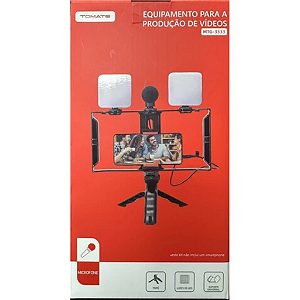 Kit tripé, iluminação e microfone Tomate MTG-3333
