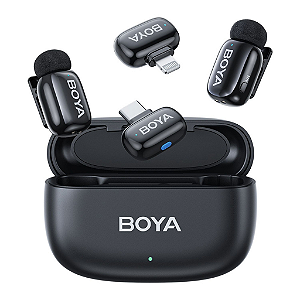 Microfone de lapela Boya Mini 12 Tipo C/Lightning