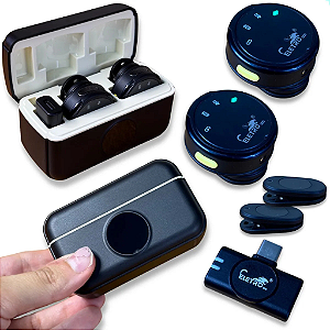 Microfone de lapela duplo tipo C / Lightning Eletro EL-1847