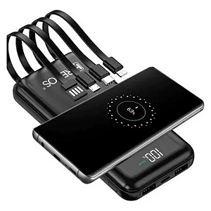 Power Bank 10000mAh 3 cabos + indução Hmaston YD-25