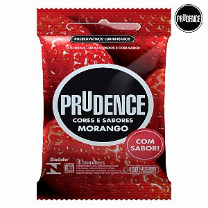PRESERVATIVO SABOR MORANGO 3UND (PRUDENCE)